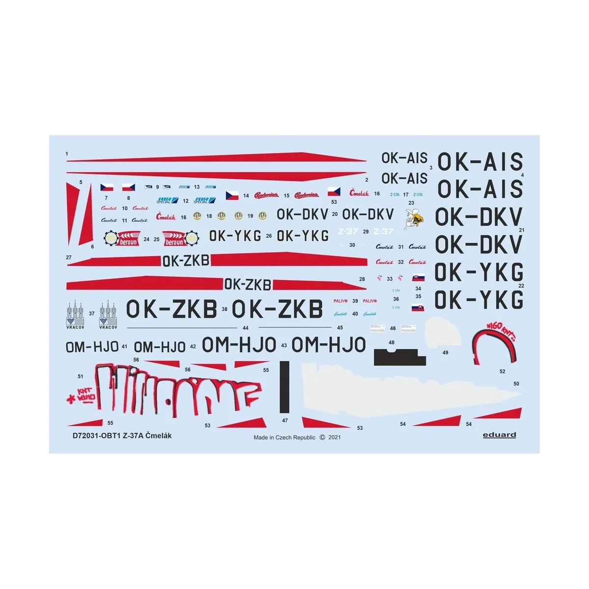 Z-37A Cmelak 1/72 for EDUARD - Eduard Accessories D72031