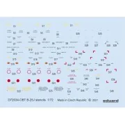 B-25J stencils 1/72 for HASEGAWA/REVELL - Eduard Accessories D72034