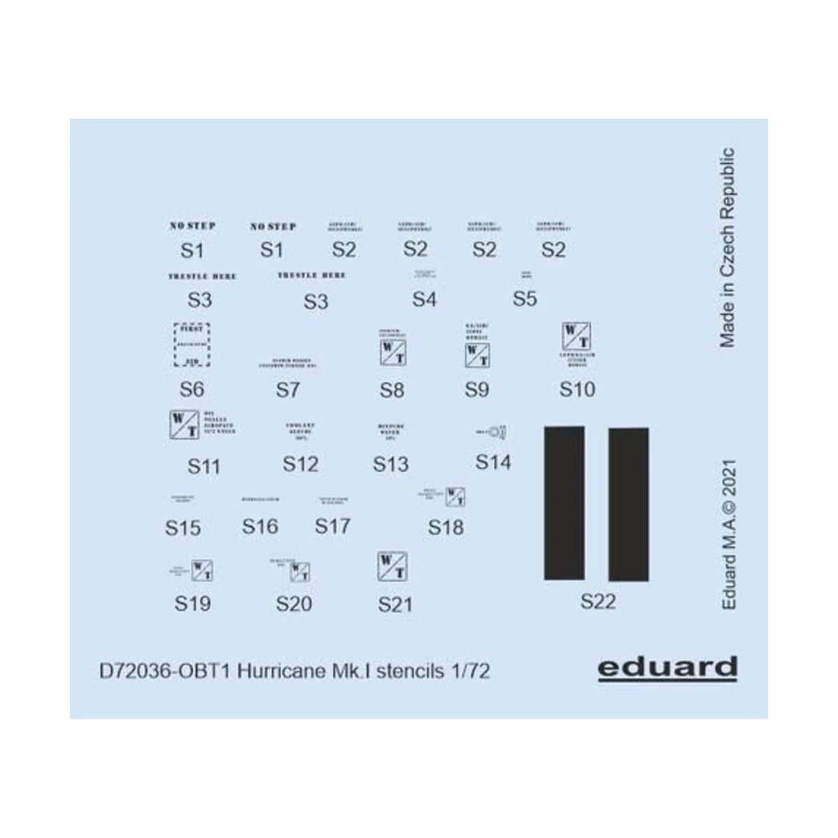 Hurricane Mk.I stencils for ARMA HOBBY/REVELL/AIRFIX, 1/72 - Eduard... Hurricane Mk.I stencils for ARMA HOBBY/REVELL/AIRFIX, 1/72 - Eduard...