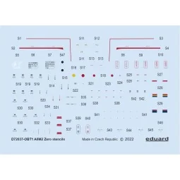 A6M2 stencils for TAMIYA/AIRFIX/HASEGAWA - Eduard Accessories D72037