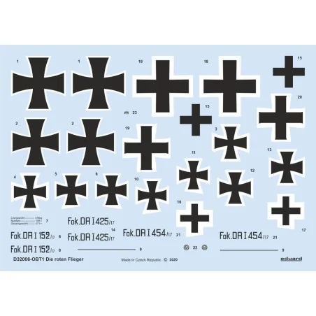 Die roten Flieger for Meng, 1/32 - Eduard Accessories D32006
