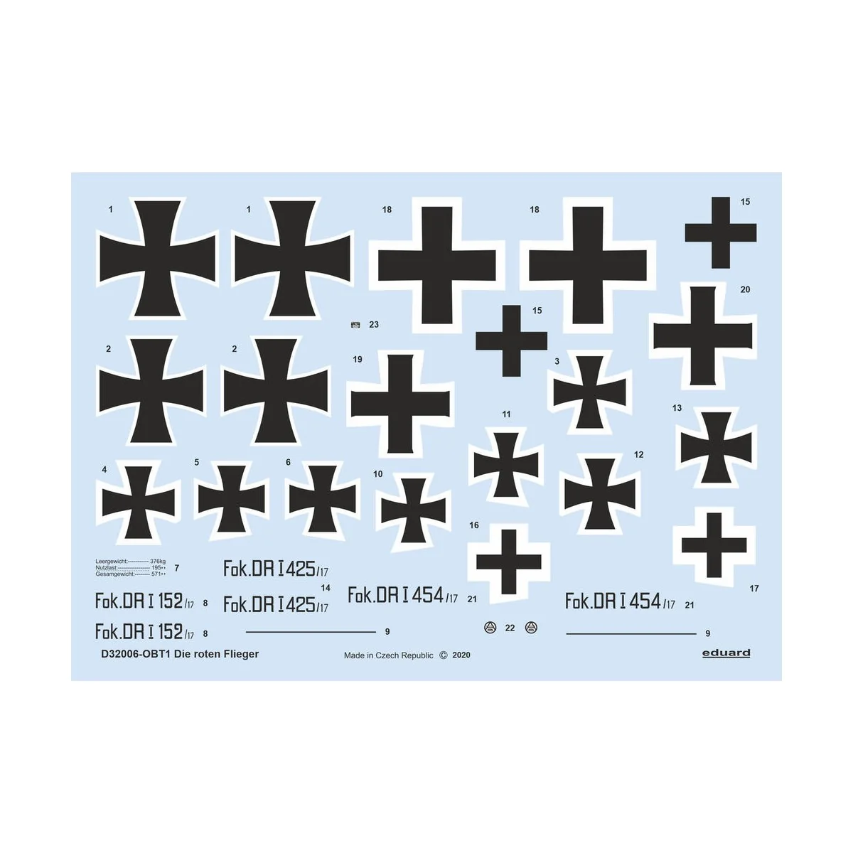 Die roten Flieger for Meng, 1/32 - Eduard Accessories D32006