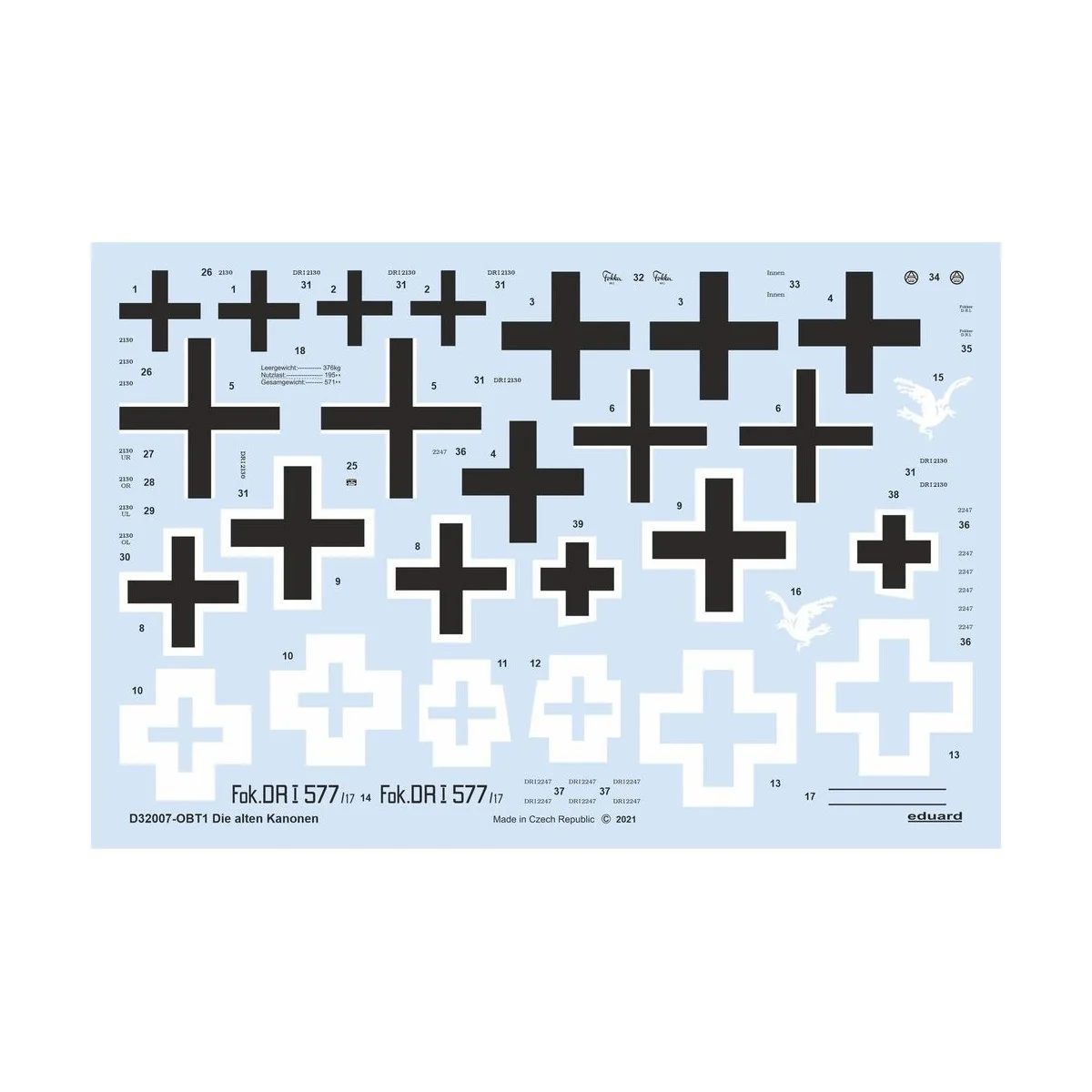 Die alten Kanonen 1/32 for MENG, 1/32 - Eduard Accessories D32007