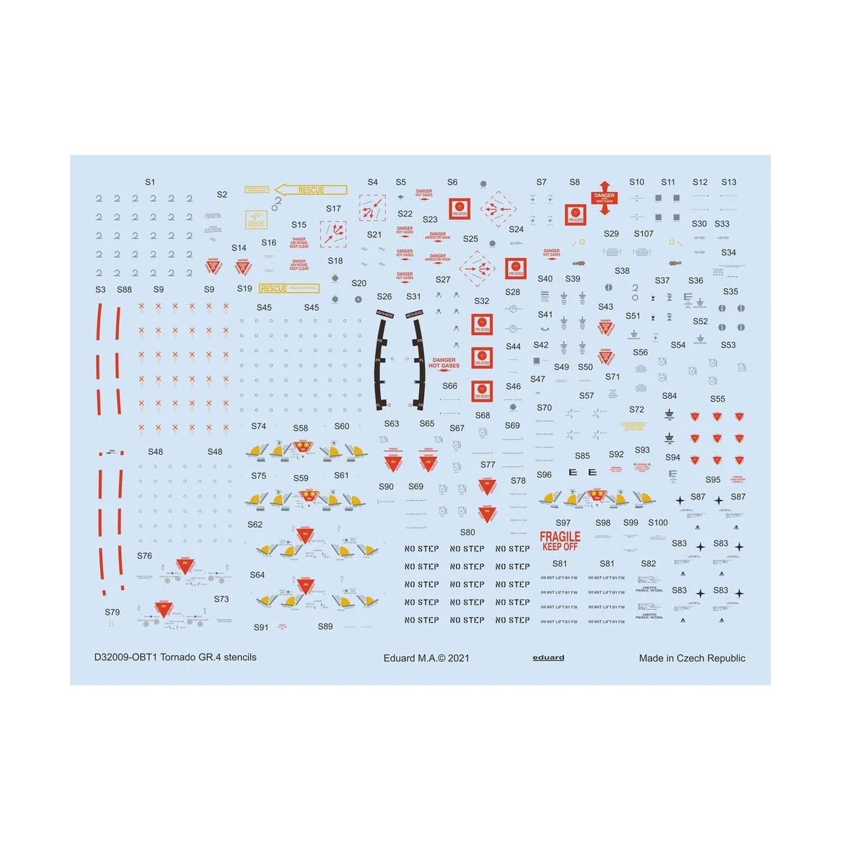 Tornado GR.4 stencils 1/32 for ITALERI/REVELL, 1/32 - Eduard Access...