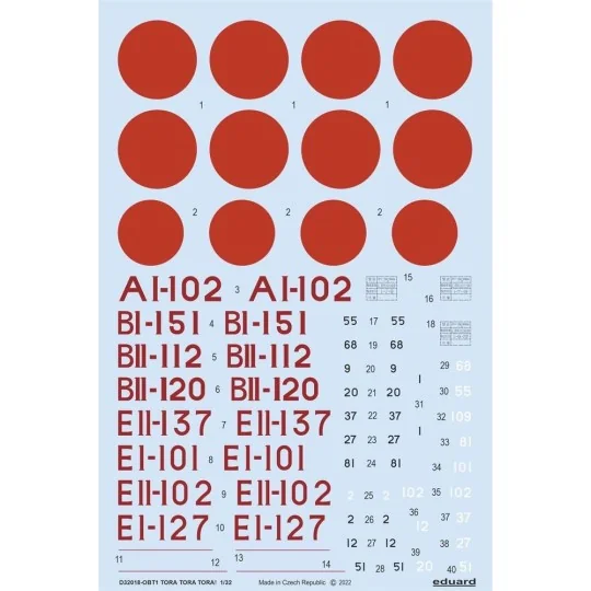 TORA TORA TORA! For TAMIYA - Eduard Accessories D32018