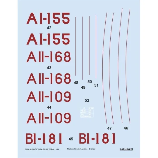 TORA TORA TORA! For TAMIYA, 1/32 - Eduard Accessories D32018