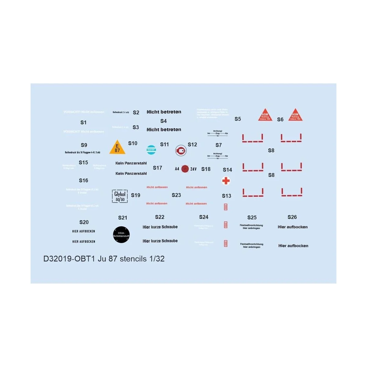 Ju 87 stencils for HASEGAWA/TRUMPETER/REVELL - Eduard Accessories D...