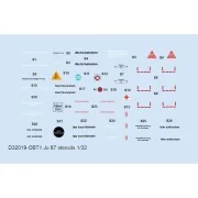 Ju 87 stencils for HASEGAWA/TRUMPETER/REVELL, 1/32 - Eduard Accesso...