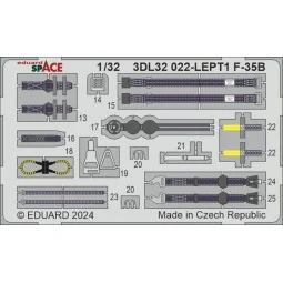 F-35A stencils 1/32 - Eduard Accessories D32022