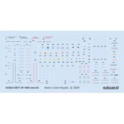Bf 109G stencils REVELL/HASEGAWA - Eduard Accessories D32023