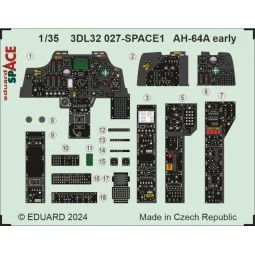 AH-64A early SPACE, 1/35 - Eduard Accessories 3DL32027