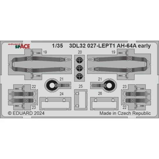 AH-64A early SPACE, 1/35 - Eduard Accessories 3DL32027