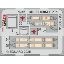 Bf 109F-4 SPACE HOBBY 2000 / HASEGAWA, 1/32 - Eduard Accessories 3D...