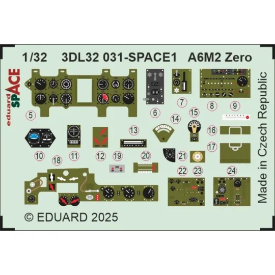 A6M2 Zero SPACE TAMIYA, 1/32 - Eduard Accessories 3DL32031