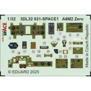 A6M2 Zero SPACE TAMIYA - Eduard Accessories 3DL32031