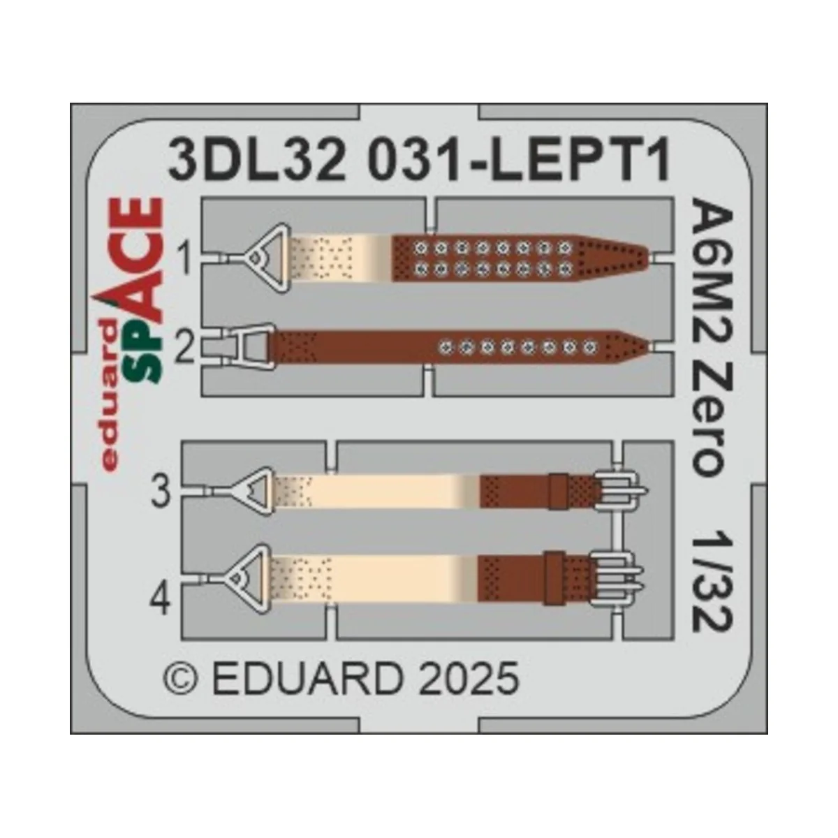 A6M2 Zero SPACE TAMIYA, 1/32 - Eduard Accessories 3DL32031