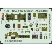 A6M5 Zero SPACE TAMIYA, 1/32 - Eduard Accessories 3DL32033 A6M5 Zero SPACE TAMIYA, 1/32 - Eduard Accessories 3DL32033