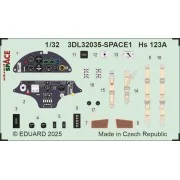 Hs 123A SPACE 1/32 for ICM - Eduard Accessories 3DL32035