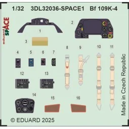 Bf 109K-4 SPACE 1/32 for Kotare, 1/32 - Eduard Accessories 3DL32036