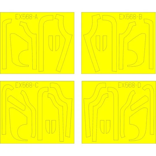 B-17G antiglare panels(BO & DL productio for Revell/Monogram - Edua...