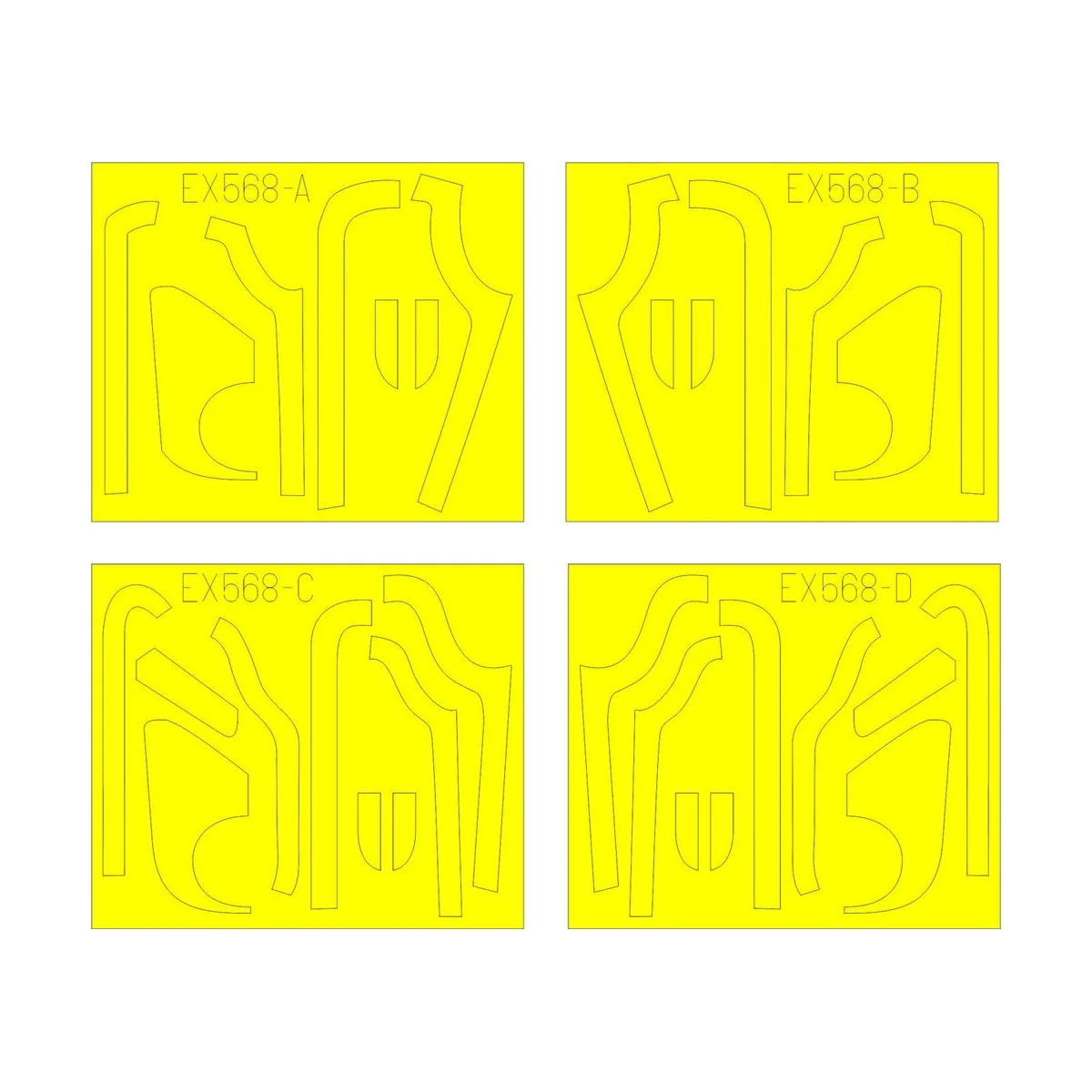 B-17G antiglare panels(BO & DL productio for Revell/Monogram - Edua...