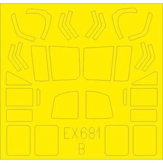 UH-1N Tface for Kitty Hawk, 1/48 - Eduard Accessories EX681