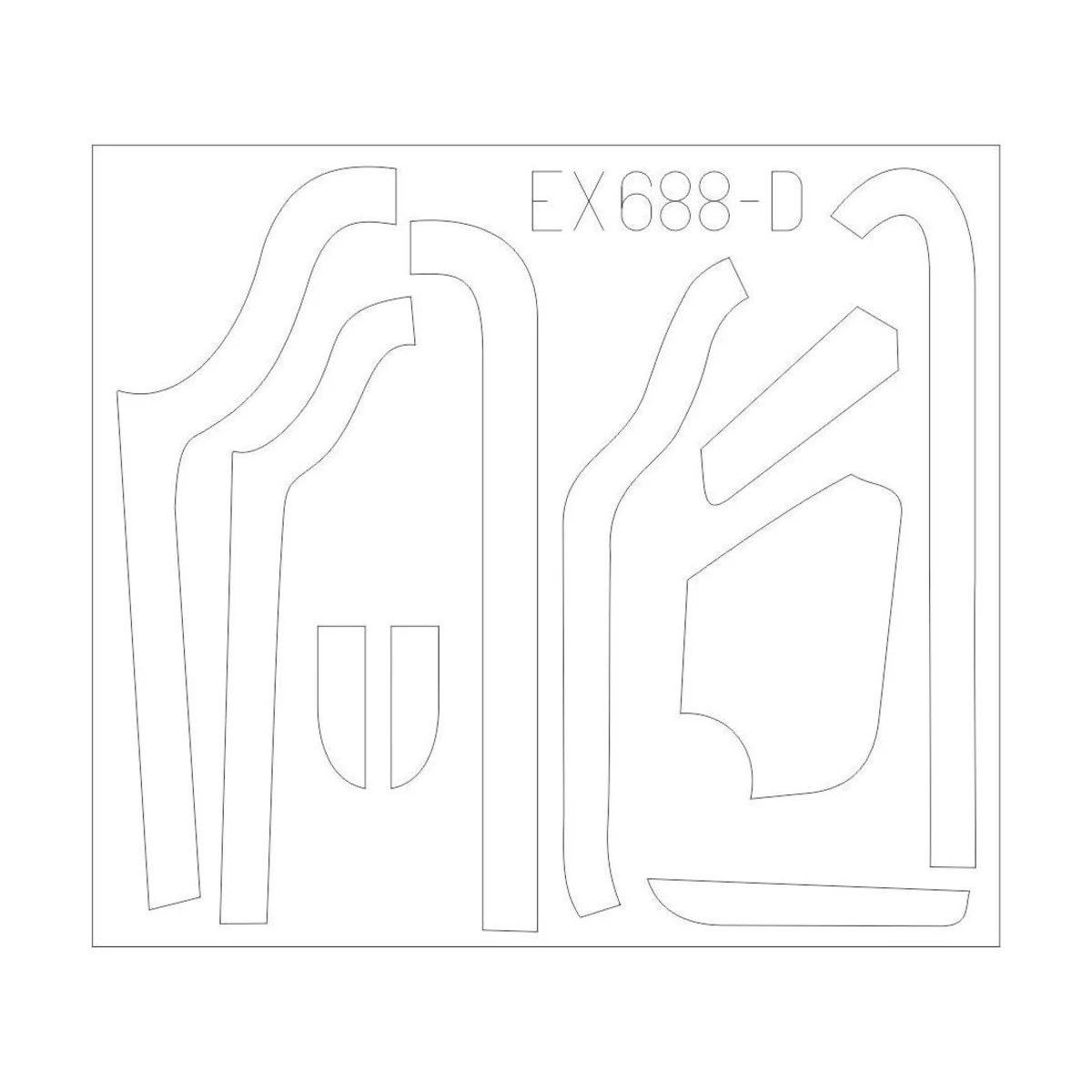 B-17G antiglare panels (VE production) for HKM, 1/48 - Eduard Acces...