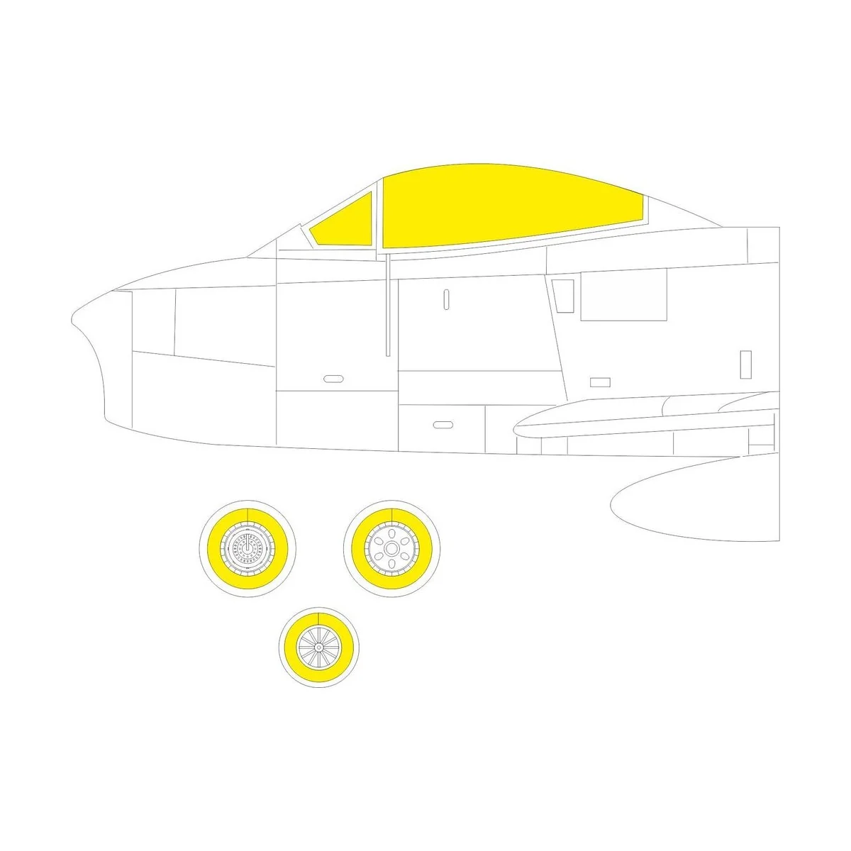 Sabre F.4 1/48 for AIRFIX, 1/48 - Eduard Accessories EX783