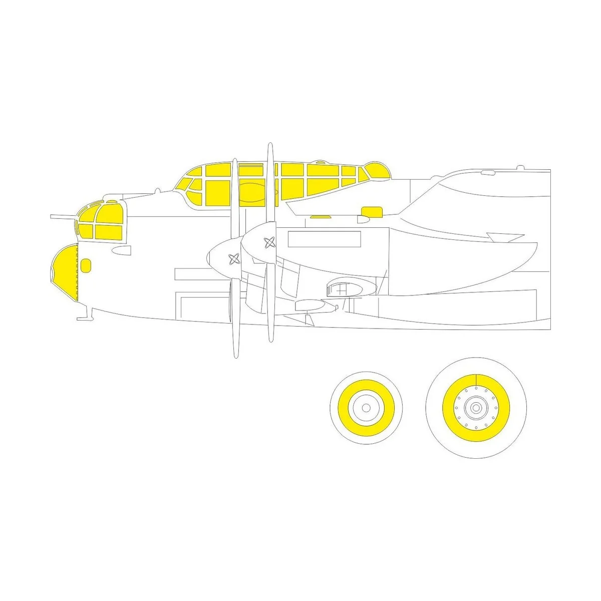 Lancaster B Mk.I 1/48 for HKM, 1/48 - Eduard Accessories EX792