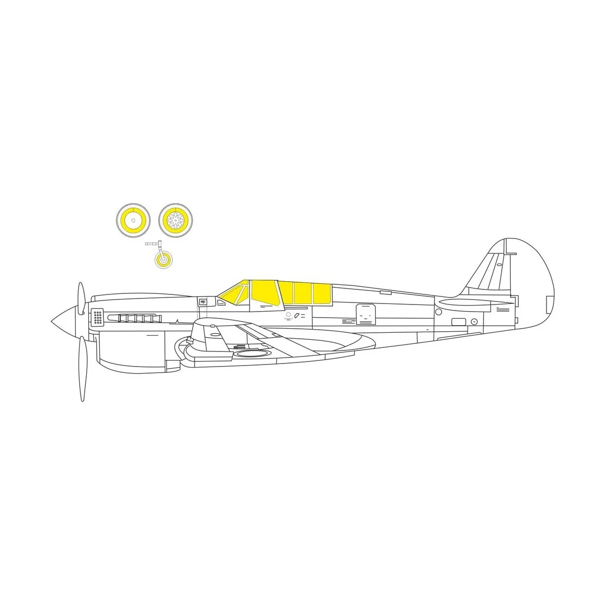 P-40N for ACADEMY, 1/48 - Eduard Accessories EX817