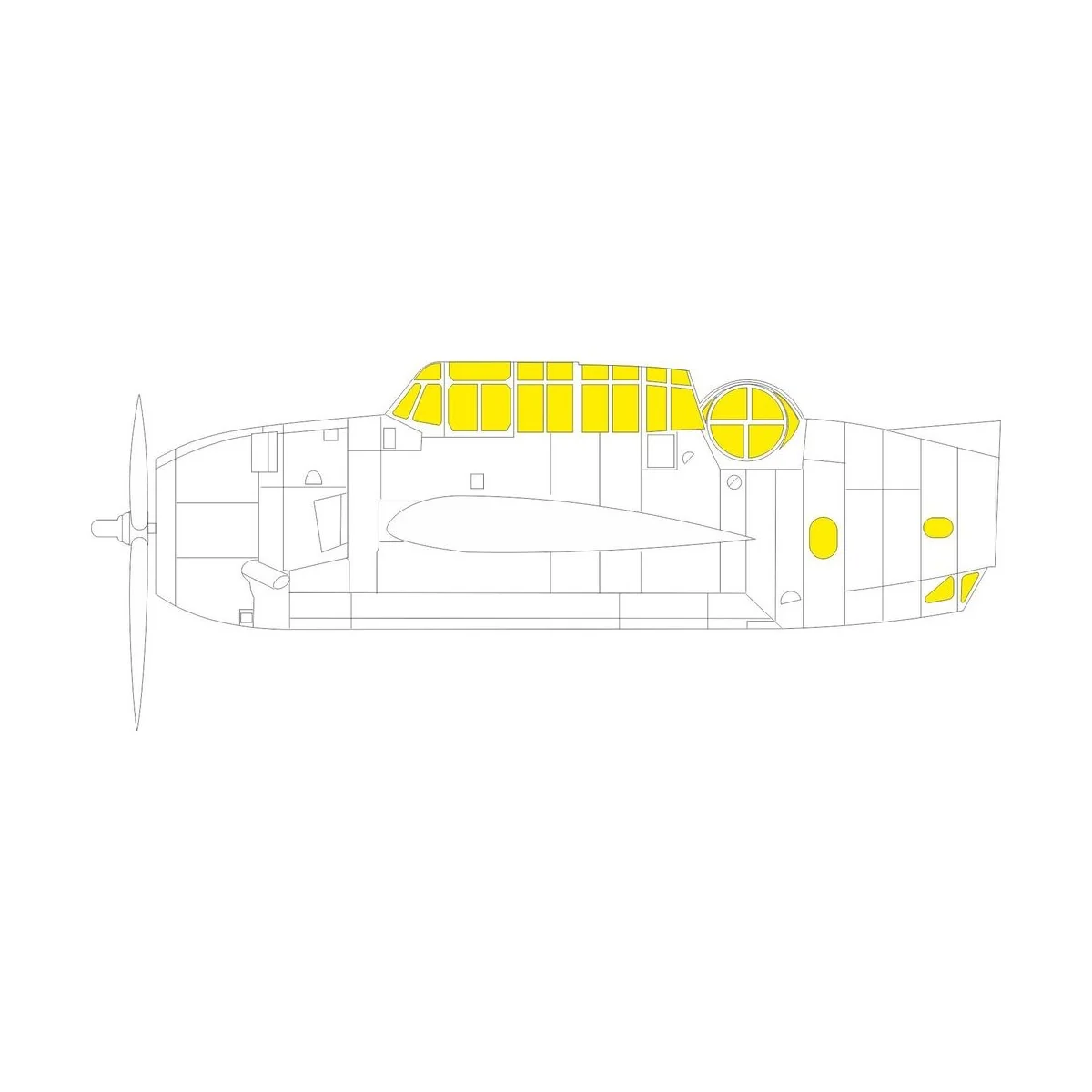TBF-1C, for ACADEMY - Eduard Accessories EX819