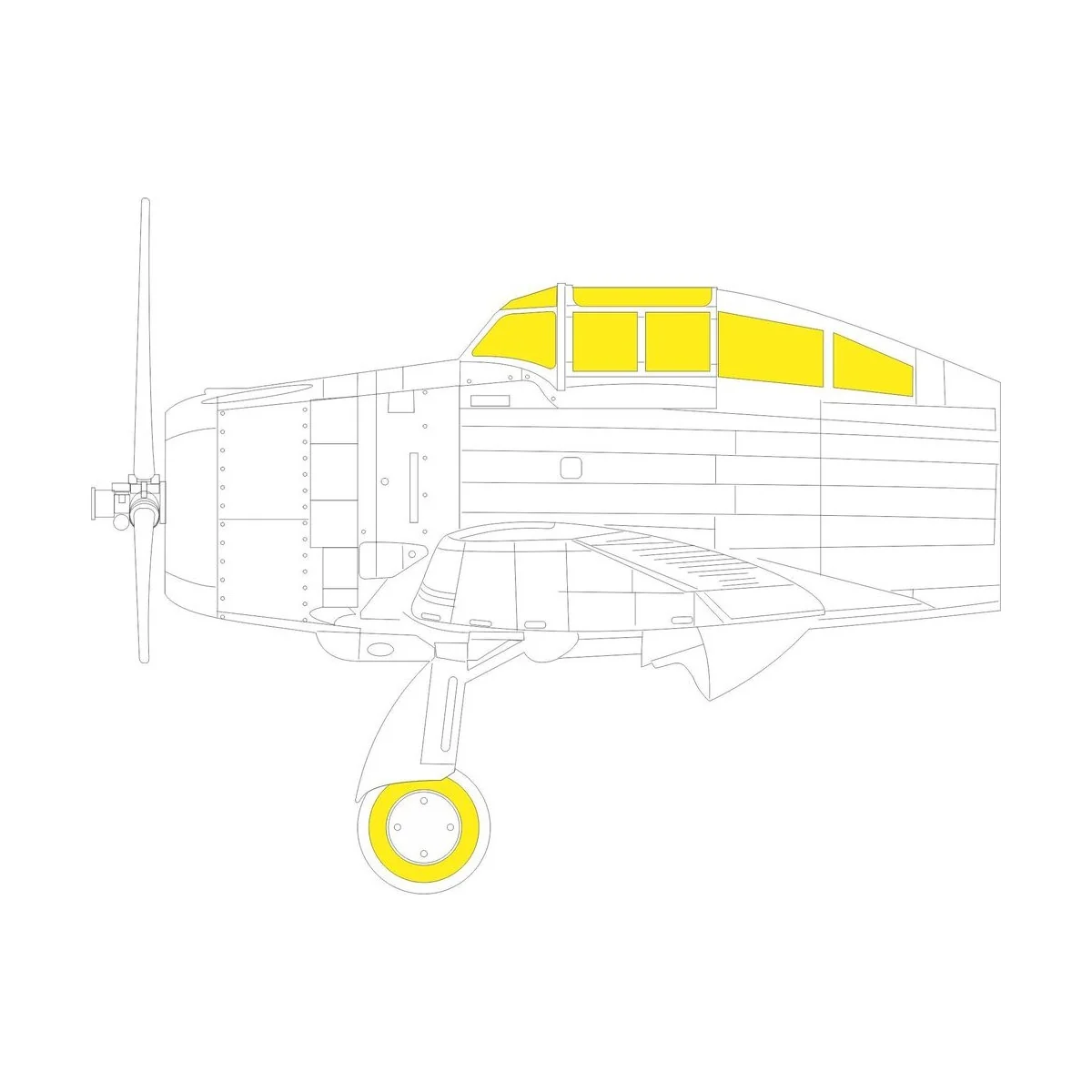 P-35 for DORA WINGS - Eduard Accessories EX831