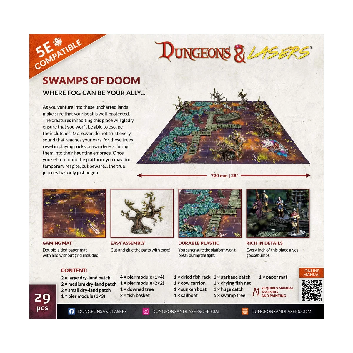 Dungeons & Lasers Starter Set: SWAMPS OF DOOM - Archon Studio DNL0064