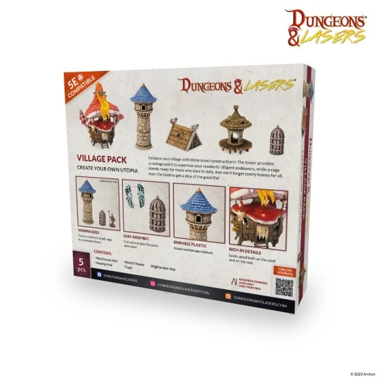 Dungeons & Lasers Expansion Set: VILLAGE PACK - Archon Studio DNL0066