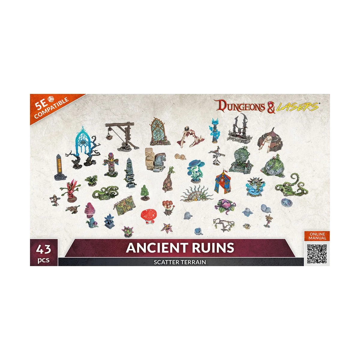 Dungeons & Lasers Expansion Set: ANCIENT RUINS SCATTER TERRAIN - Ar...