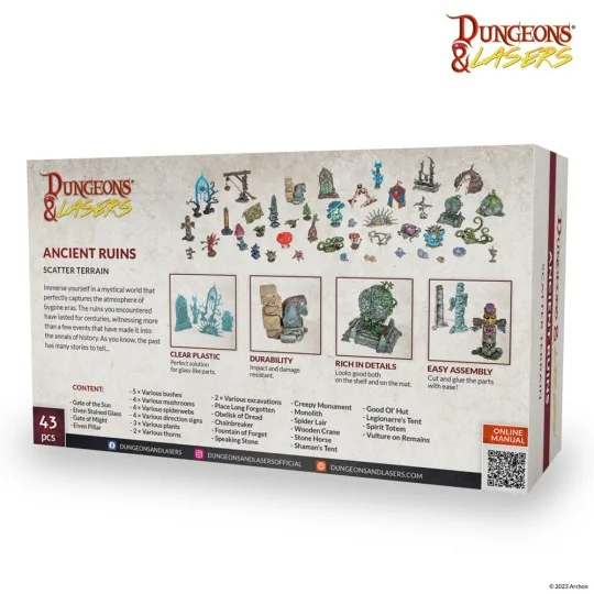Dungeons & Lasers Expansion Set: ANCIENT RUINS SCATTER TERRAIN - Ar...