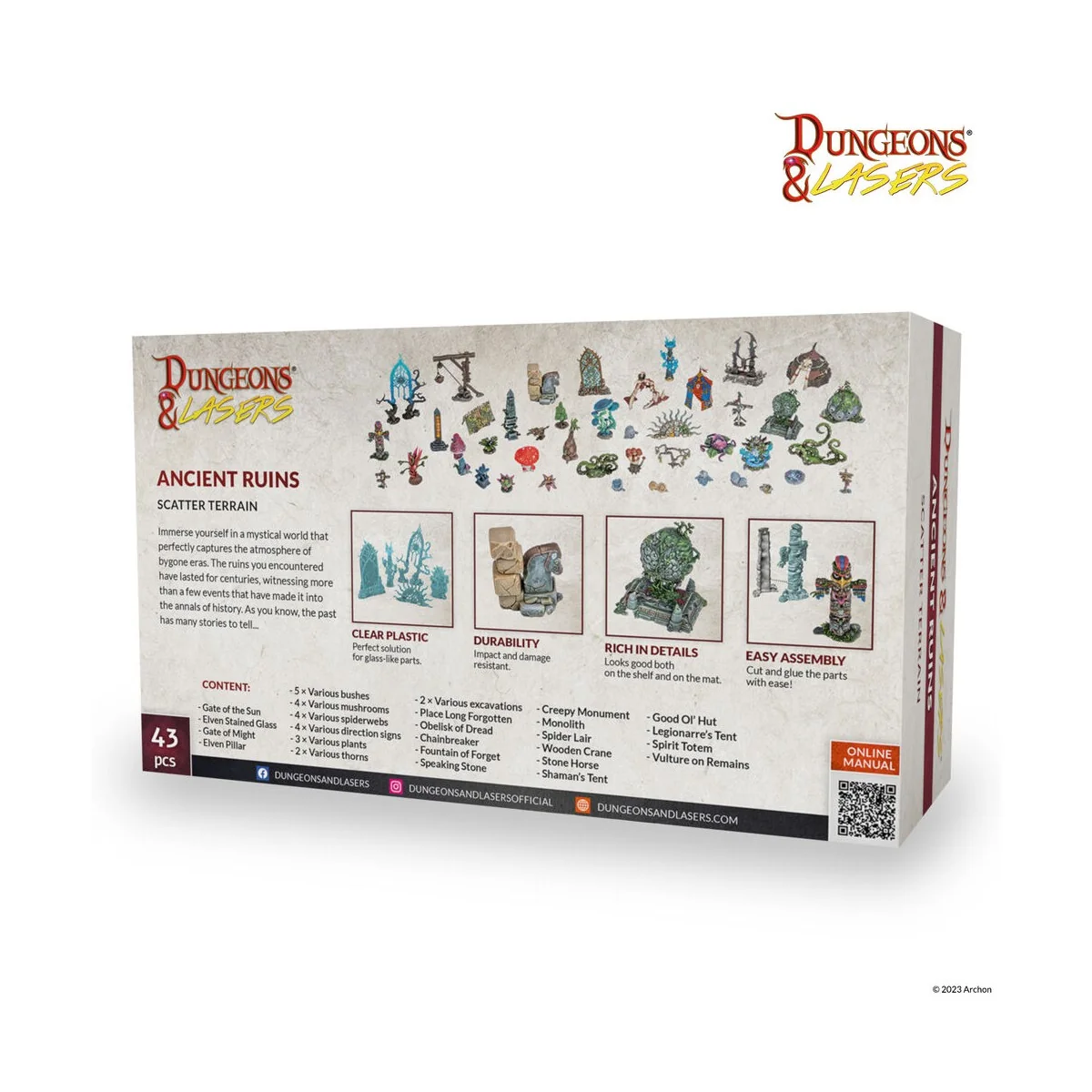 Dungeons & Lasers Expansion Set: ANCIENT RUINS SCATTER TERRAIN - Ar...