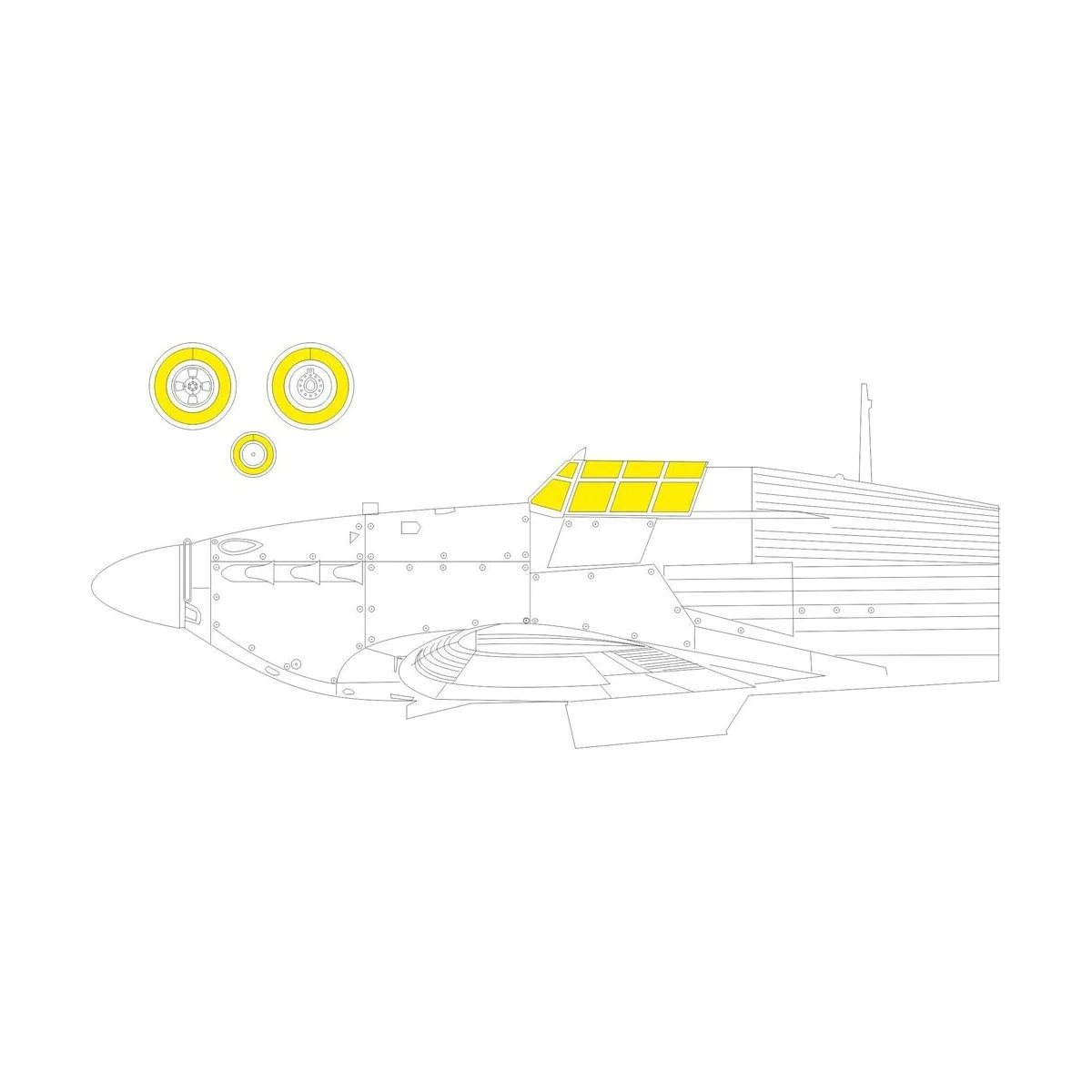Hurricane Mk.IIb TFace 1/32 REVELL - Eduard Accessories JX306