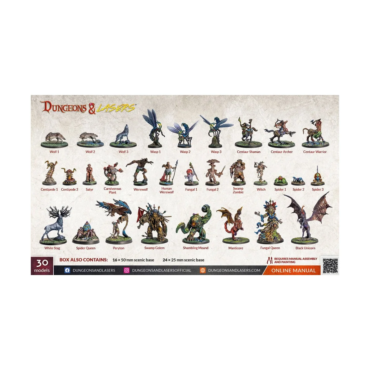 Dungeons & Lasers Miniatures: WOODLAND DWELLERS - Archon Studio DNL...