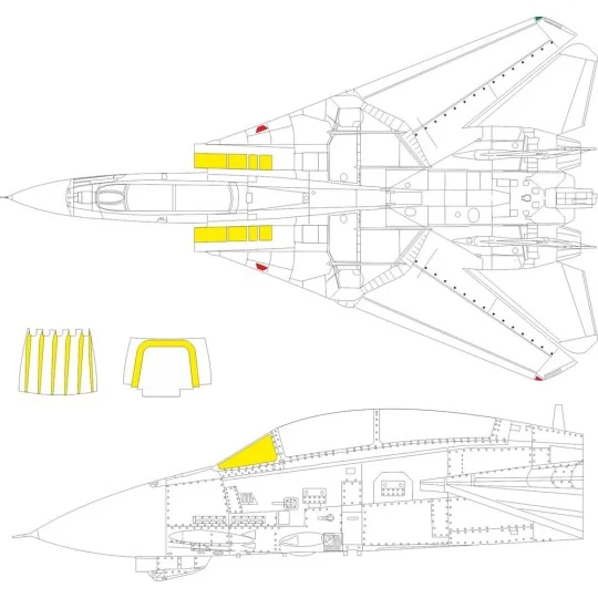 F-14D GREAT WALL HOBBY, 1/48 - Eduard Accessories EX1103