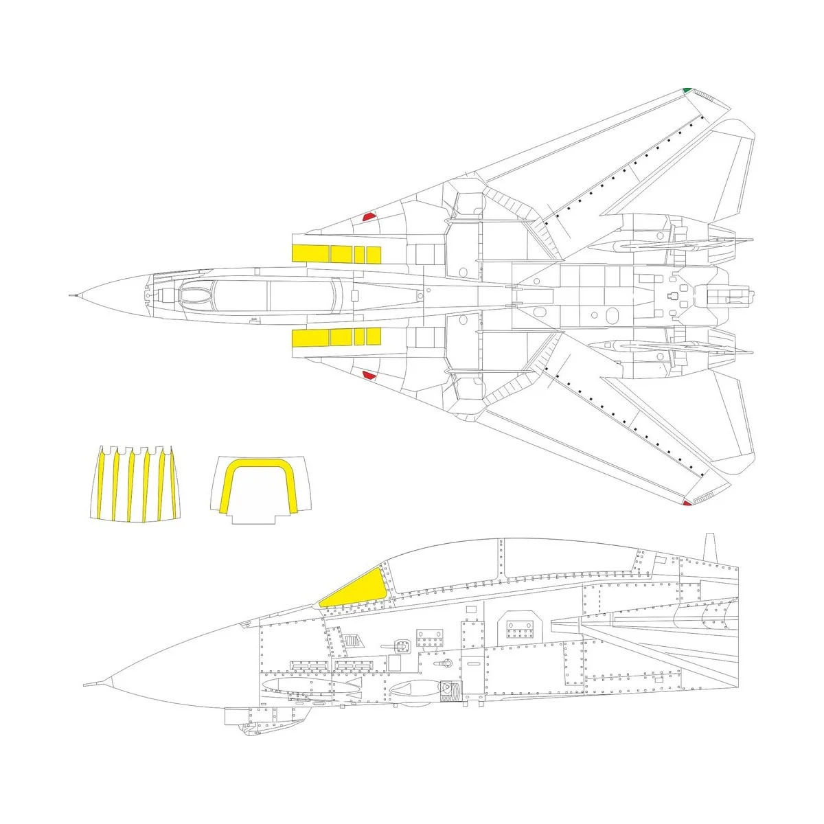 F-14D GREAT WALL HOBBY, 1/48 - Eduard Accessories EX1103