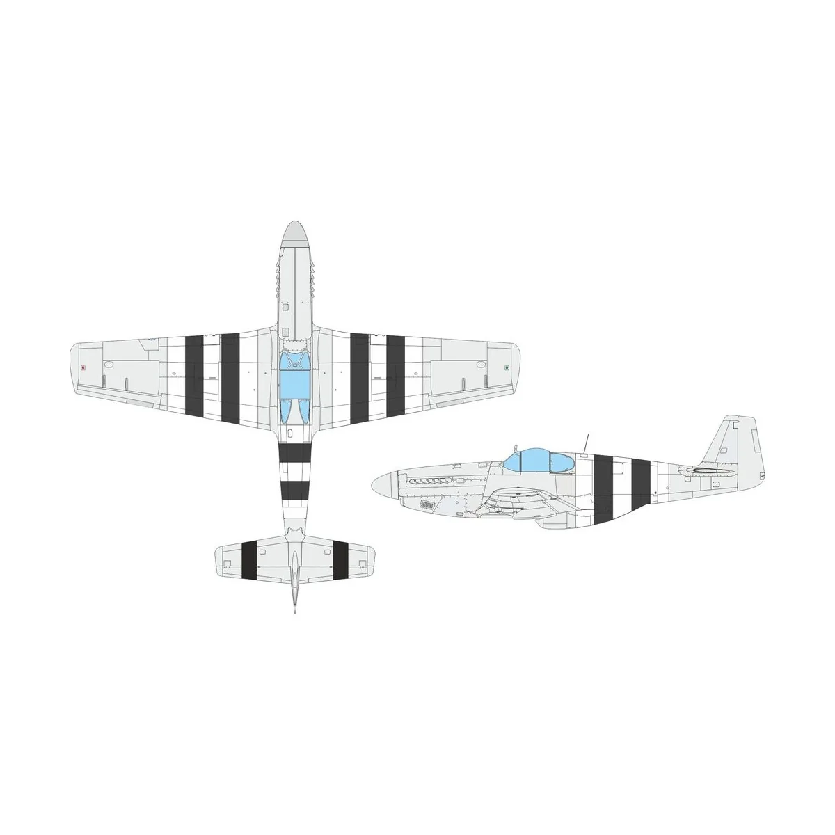 P-51B/C D-day stripes EDUARD, 1/48 - Eduard Accessories EX1119 P-51B/C D-day stripes EDUARD, 1/48 - Eduard Accessories EX1119