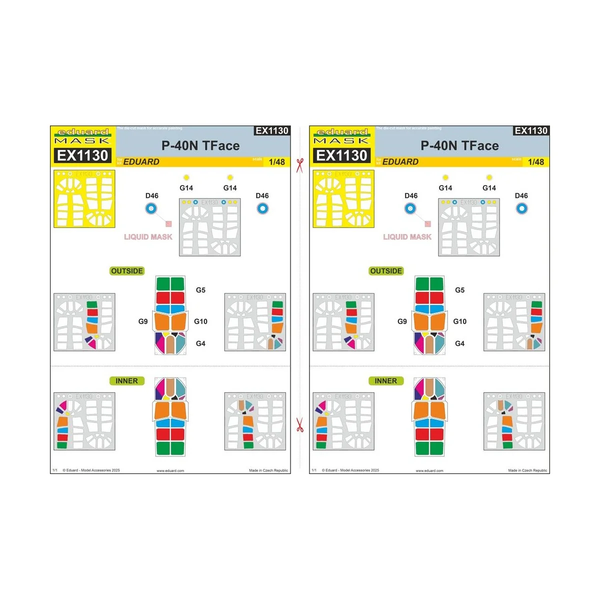 P-40N TFace EDUARD - Eduard Accessories EX1130