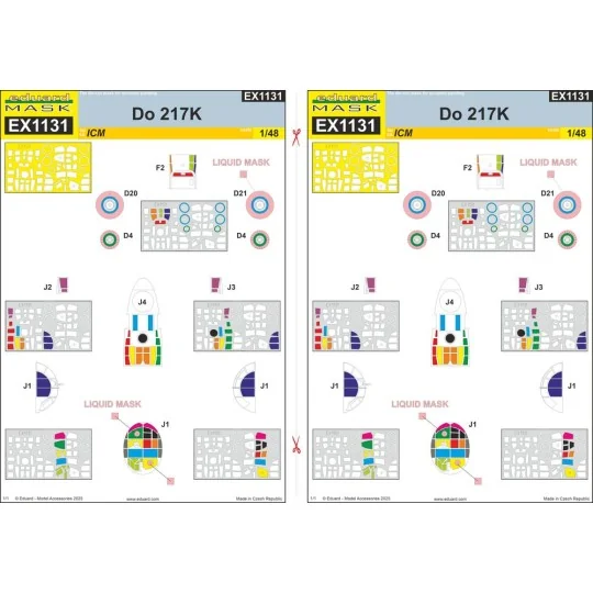Do 217K ICM, 1/48 - Eduard Accessories EX1131 Do 217K ICM, 1/48 - Eduard Accessories EX1131