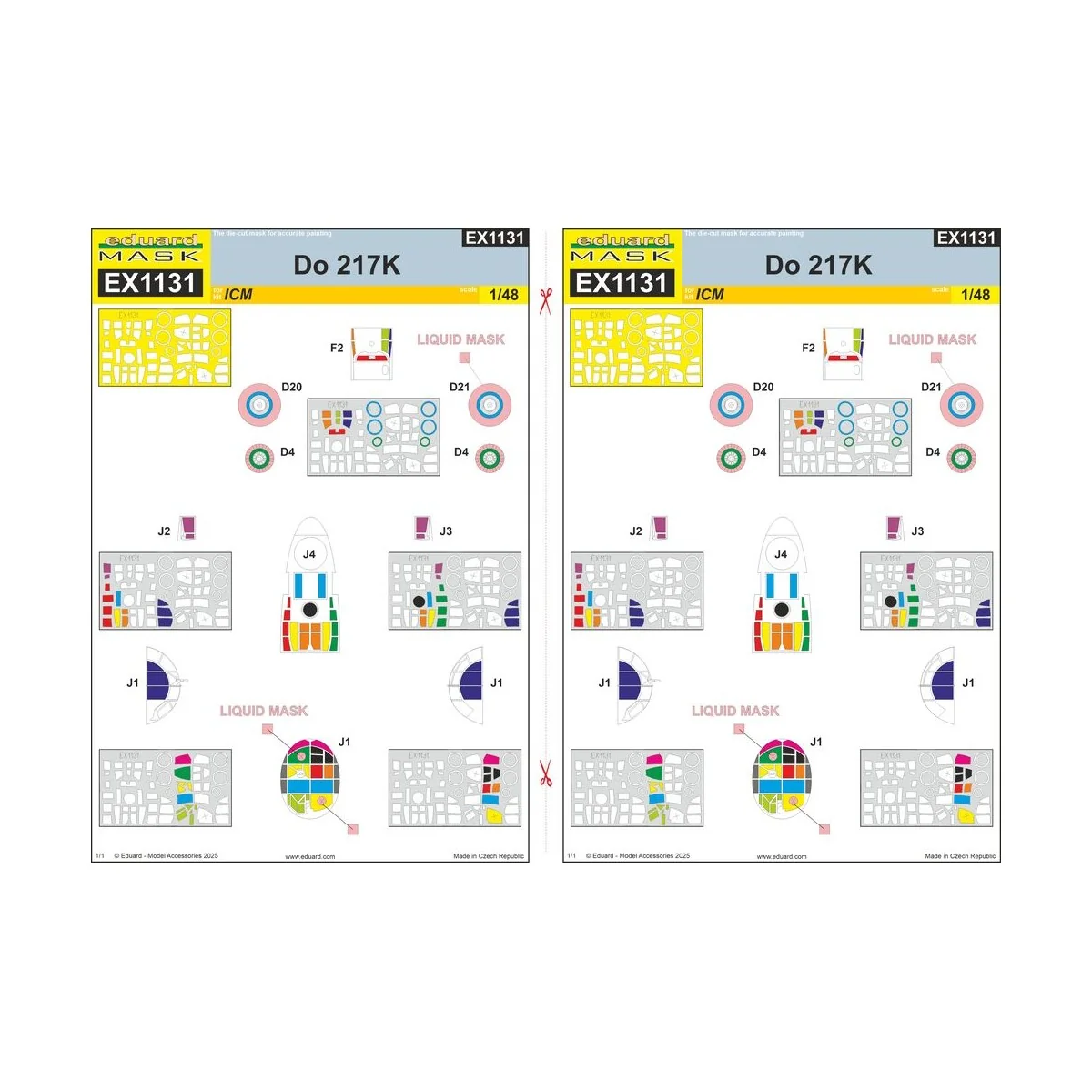 Do 217K ICM - Eduard Accessories EX1131