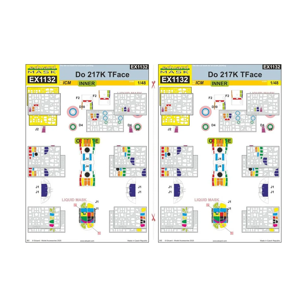 Do 217K TFace ICM, 1/48 - Eduard Accessories EX1132