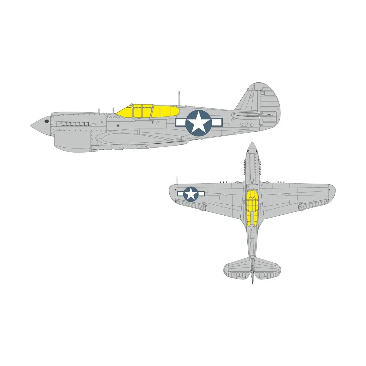 P-40N US national insignia EDUARD, 1/48 - Eduard Accessories EX1134