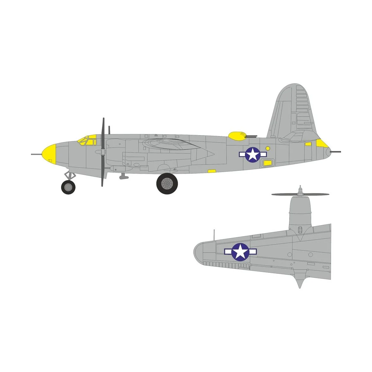 B-26F Marauder US national insignia ICM, 1/48 - Eduard Accessories ...