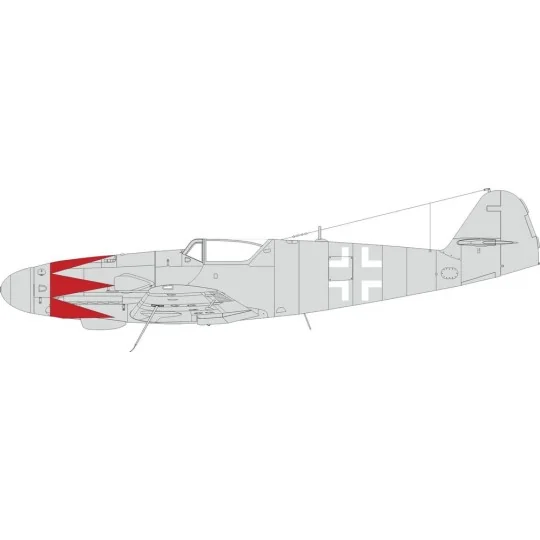 Bf 109K-4 tulip pattern & national insignia, 1/48 - Eduard Accessor...