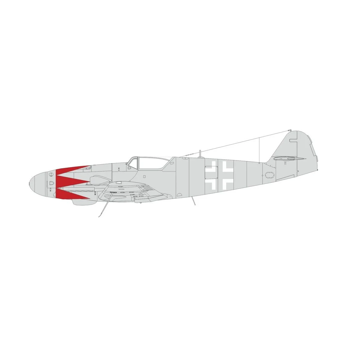 Bf 109K-4 tulip pattern & national insignia 1/48 - Eduard Accessori...